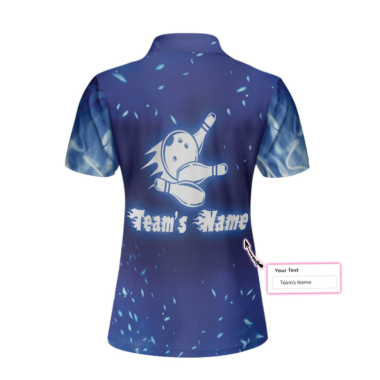 bowling_on_blue_fire_ez37_2302_custom_short_sleeve_women_polo_shirt-3 bowling on blue fire ez37 2302 custom short sleeve women polo shirt 3
